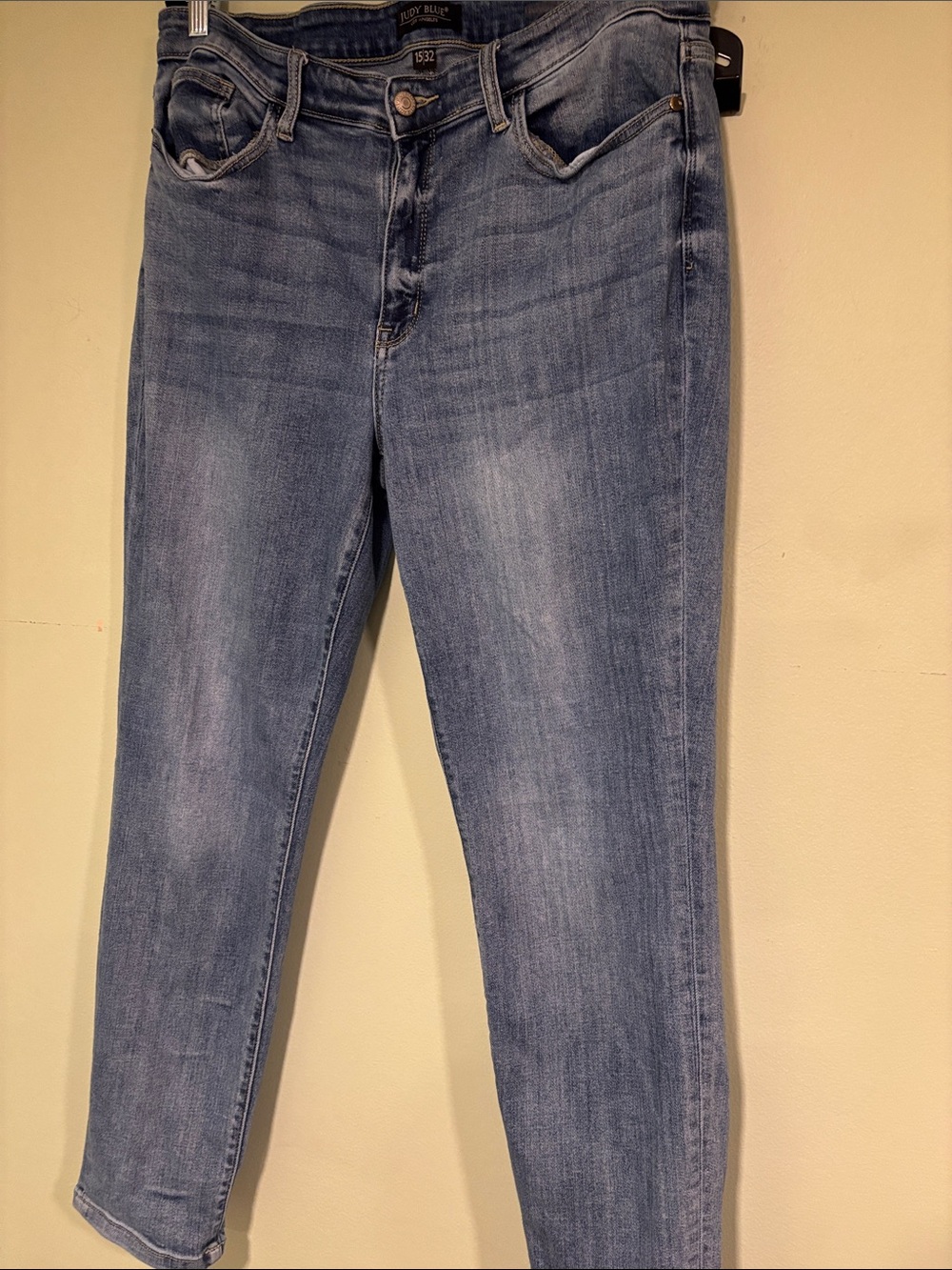 Judy Blue Light Blue Boyfriend Jeans Straight Leg 15/32